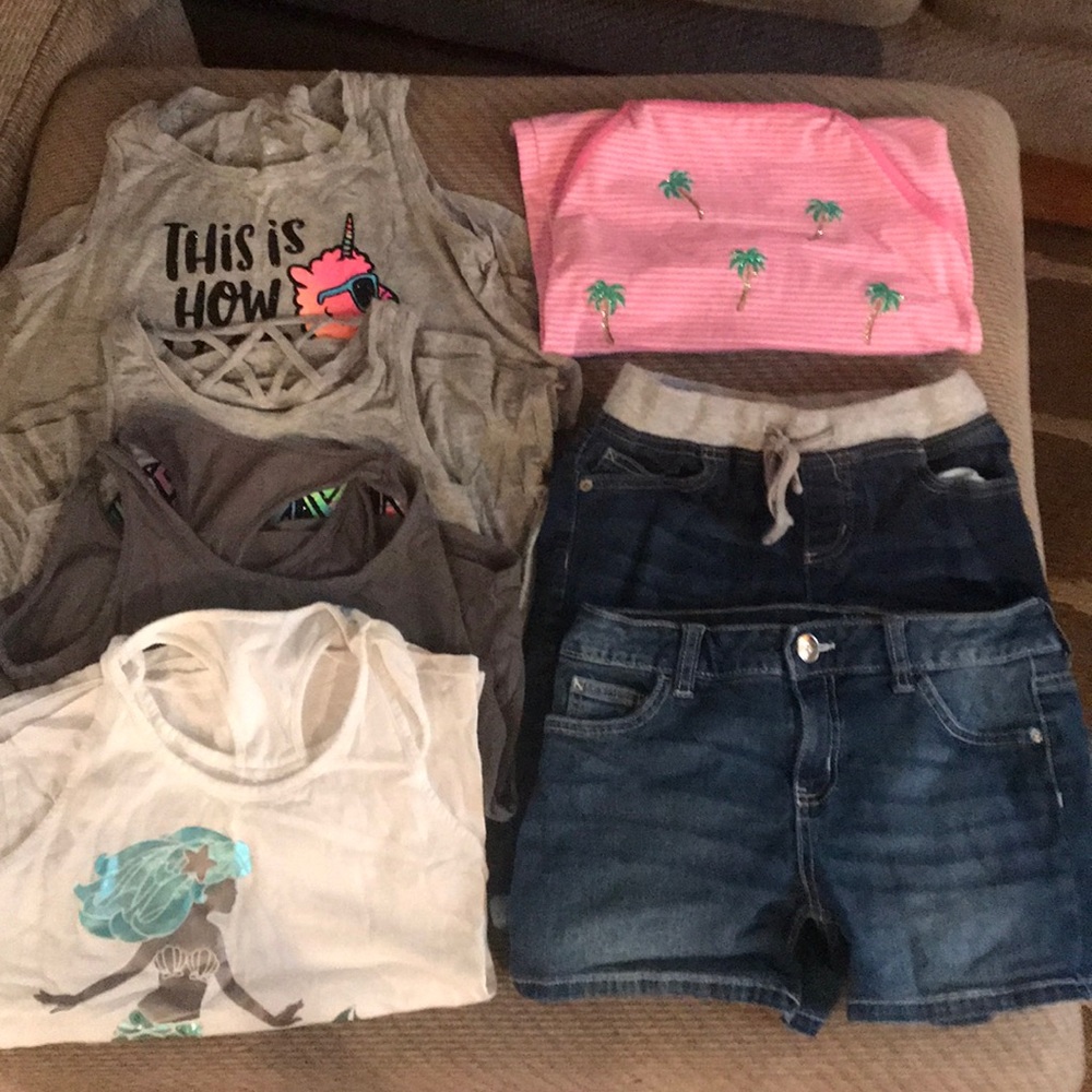 Girls Justice Shorts and Tank Top Lot size 12